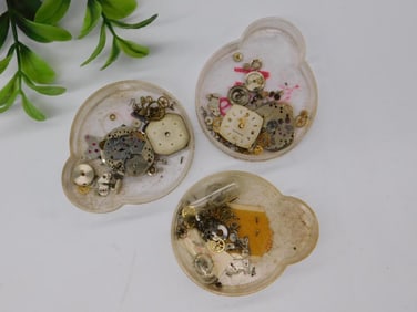 Watch Parts in Containers WATCHMAKER WATCHMAKING TOOLS