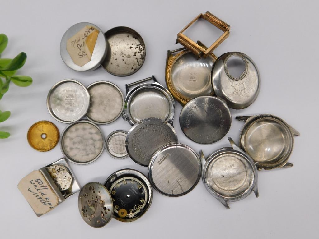 Vintage Watch Cases and Movements WATCHMAKER WATCHMAKING TOOLS: Vintage Watch Cases and Movements WATCHMAKER WATCHMAKING TOOLS