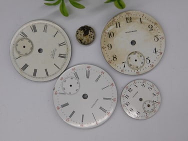 Five Vintage Watch Faces WATCHMAKER WATCHMAKING TOOLS