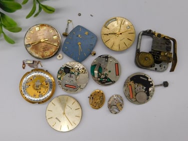 Vintage Watch Faces, Movements, and Parts WATCHMAKER WATCHMAKING TOOLS