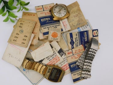 Vintage Watches and Jewelry Assorted Lot WATCHMAKER WATCHMAKING TOOLS