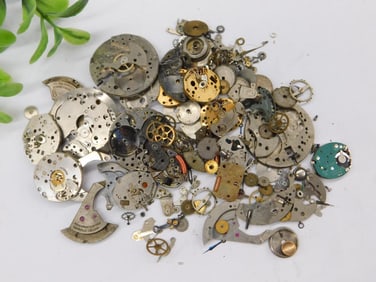 Assortment of Watch Parts for Crafts or Repair WATCHMAKER WATCHMAKING TOOLS