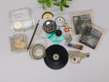 Watch Parts and Movements Lot WATCHMAKER WATCHMAKING TOOLS