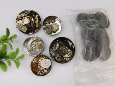 Watch Parts and Components with Metal Cans WATCHMAKER WATCHMAKING TOOLS