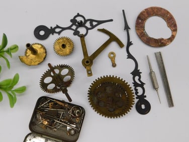 Vintage Watch Parts and Gears Collection WATCHMAKER WATCHMAKING TOOLS