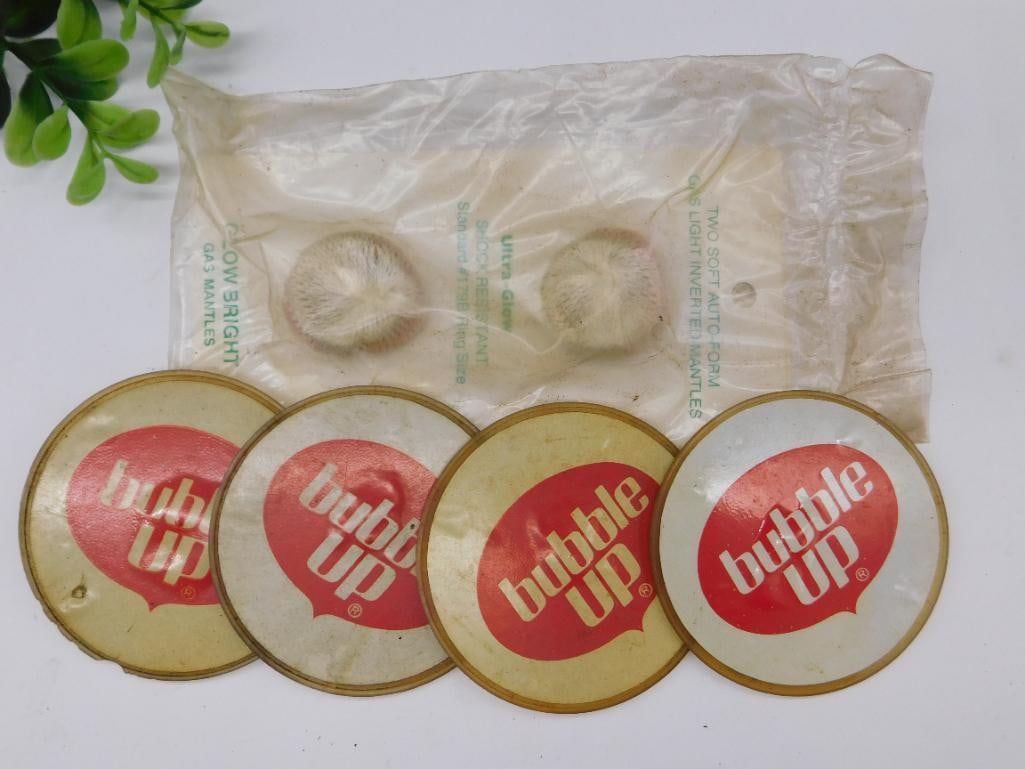 Vintage Bubble Up Coasters and Novelty Item Set WATCHMAKER WATCHMAKING TOOLS: Vintage Bubble Up Coasters and Novelty Item Set WATCHMAKER WATCHMAKING TOOLS