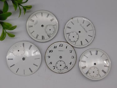 5 Vintage Pocket Watch Faces WATCHMAKER WATCHMAKING TOOLS