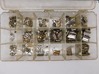 Hardware in Compartmented Box Watchmaker Watchmaking Tools