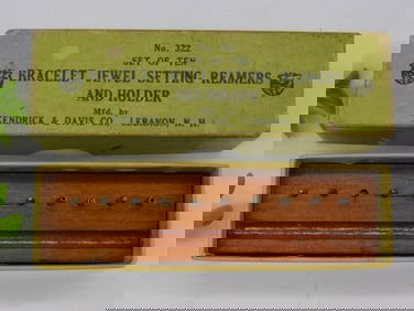 Ten Bracelet Jewel Setting Reamers with Holder Watchmaker Watchmaking Tools