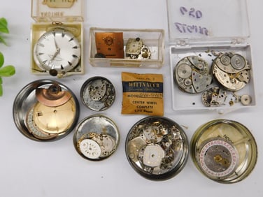 Vintage Watch Movements and Parts Lot Watchmaker Watchmaking Tools