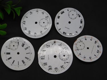 5 Vintage Pocket Watch Dials in Various Styles Watchmaker Watchmaking Tools
