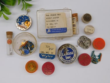 Vintage Watch Parts and Tools Mixed Lot Watchmaker Watchmaking Tools