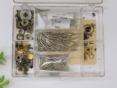 Watch Parts and Components in Plastic Organizer Watchmaker Watchmaking Tools