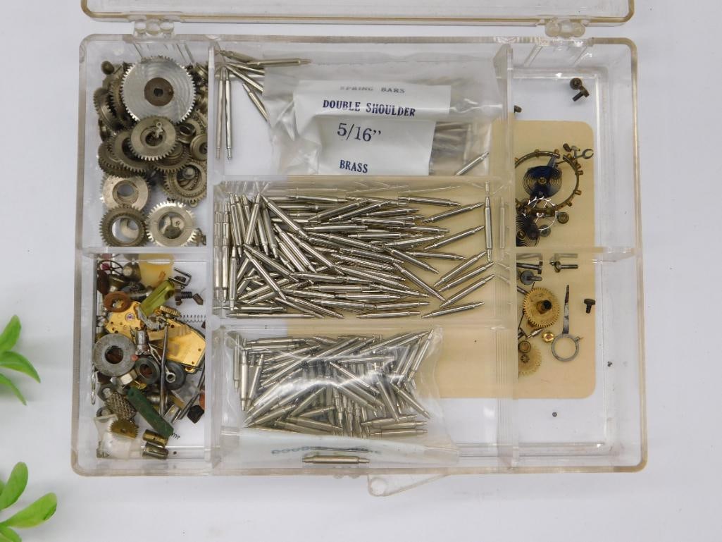 Watch Parts and Components in Plastic Organizer Watchmaker Watchmaking Tools: Watch Parts and Components in Plastic Organizer Watchmaker Watchmaking Tools