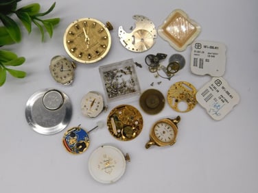 Vintage Watch Parts and Movements Watchmaker Watchmaking Tools