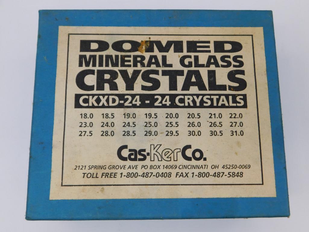 Domed Mineral Glass Crystals Set by Cas-Ker Co., 24 Pieces Watchmaker Watchmaking Tools: Domed Mineral Glass Crystals Set by Cas-Ker Co., 24 Pieces Watchmaker Watchmaking Tools