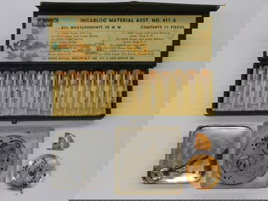 Vintage Incabloc Watch Repair Material Kit with Additional Parts Watchmaker Watchmaking Tools