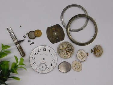 Vintage Pocket Watch Parts for Repair or Crafts Watchmaker Watchmaking Tools