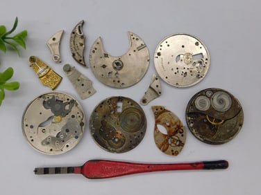 Vintage Watch Movement Parts and Tool Watchmaker Watchmaking Tools