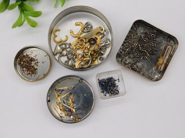Vintage Watch Parts and Findings Collection Watchmaker Watchmaking Tools