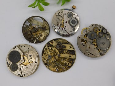 5 Vintage Mechanical Watch Movements Watchmaker Watchmaking Tools