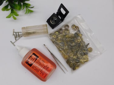 Vintage Eyelet Setting Tool Kit with Accessories Watchmaker Watchmaking Tools