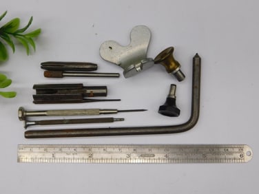 Vintage Metal Tools with Ruler Watchmaker Watchmaking Tools