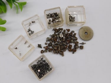 Vintage Watch Parts in Plastic Cases Watchmaker Watchmaking Tools