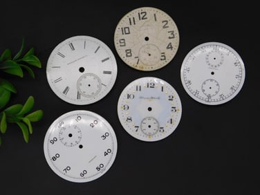 5 Vintage Watch Faces in Mixed Styles Watchmaker Watchmaking Tools
