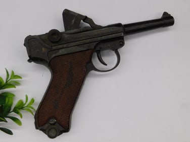 German Manufactured Vintage Metal Luger Cap Gun Toy