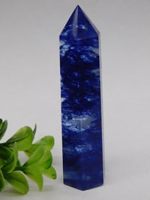 Blue Stone Obelisk with Pointed Tip ROCK STONE LAPIDARY SPECIMEN