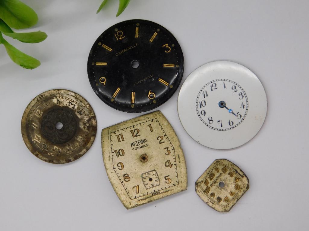Vintage Assorted Watch Dials WATCHMAKER WATCHMAKING TOOLS: Vintage Assorted Watch Dials WATCHMAKER WATCHMAKING TOOLS