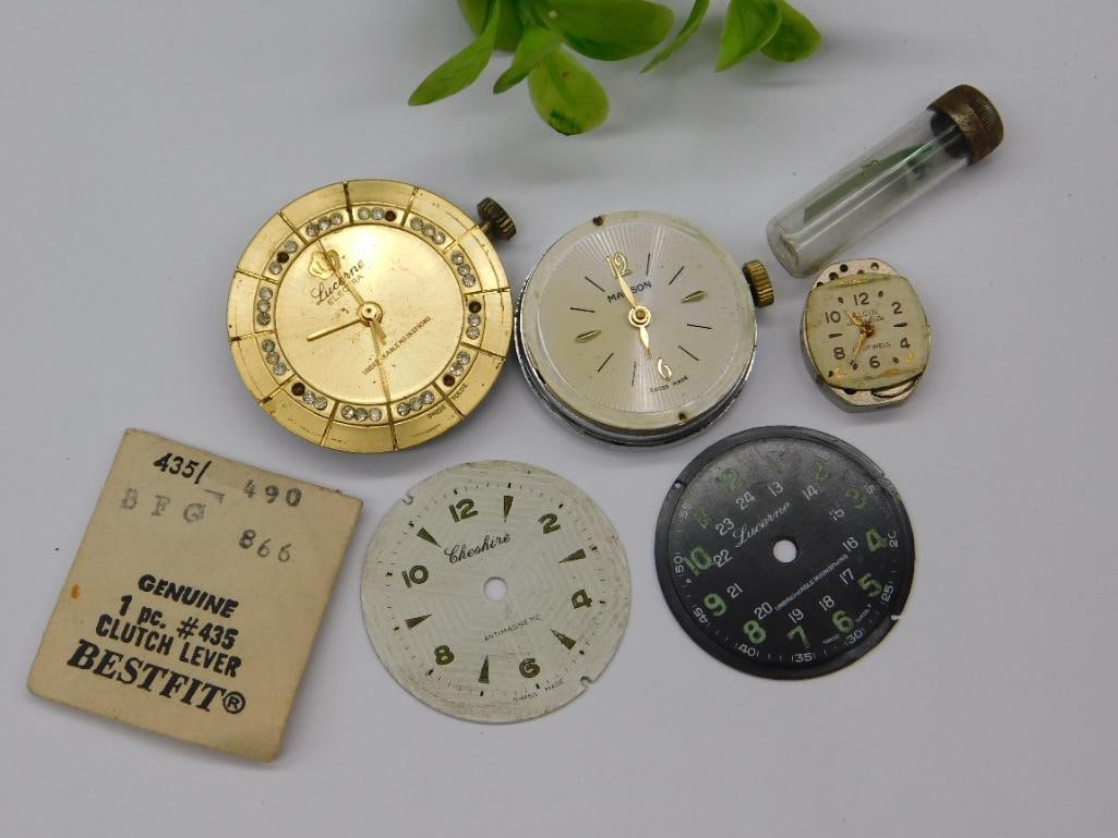 Vintage Watch Parts and Faces Watchmaker Watchmaking Tools: Vintage Watch Parts and Faces Watchmaker Watchmaking Tools