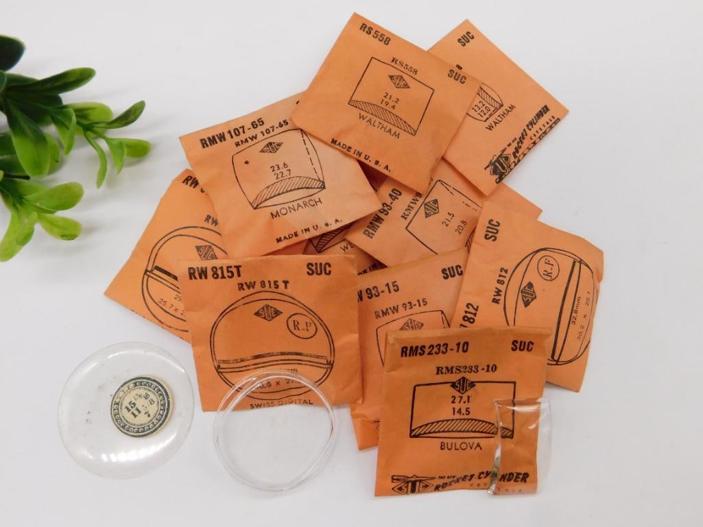Vintage Watch Crystals in Original Packaging Watchmaker Watchmaking Tools: Vintage Watch Crystals in Original Packaging Watchmaker Watchmaking Tools