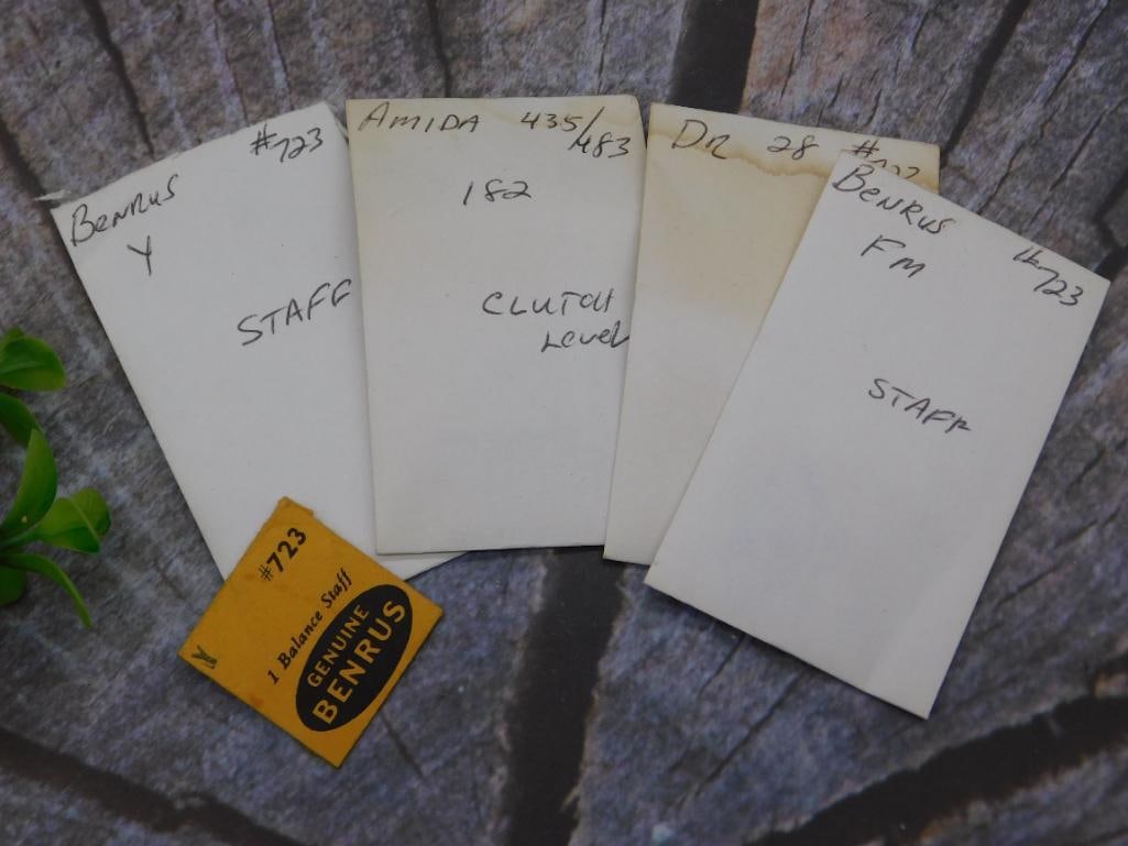Vintage Benrus Watch Parts Envelopes With Labels Watchmaker Watchmaking Tools: Vintage Benrus Watch Parts Envelopes With Labels Watchmaker Watchmaking Tools