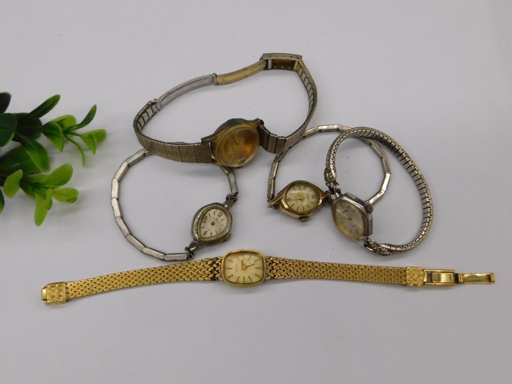 5 Vintage Ladies Wristwatches ? Various Brands Watchmaker Watchmaking Tools: 5 Vintage Ladies Wristwatches ? Various Brands Watchmaker Watchmaking Tools