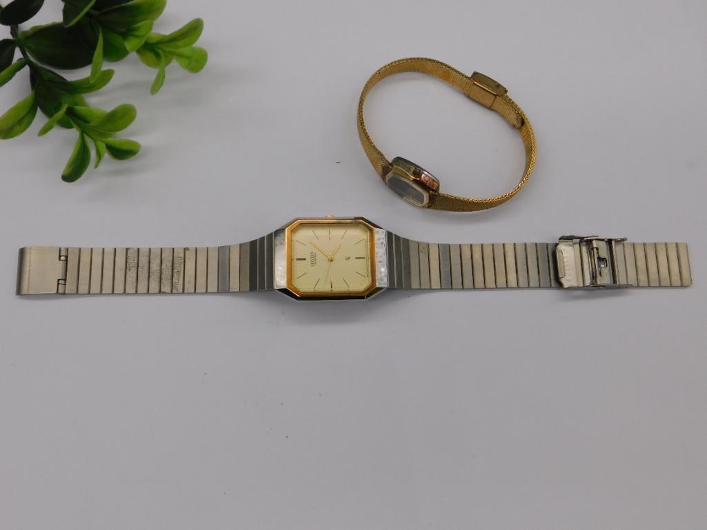 2 Vintage Citizen Wristwatches with Metal Bands WATCHMAKING WATCHMAKER TOOLS: 2 Vintage Citizen Wristwatches with Metal Bands WATCHMAKING WATCHMAKER TOOLS