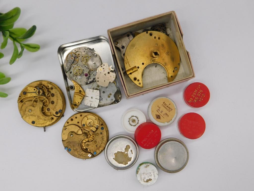 Vintage Pocket Watch Movements and Parts Watchmaking Watchmaker Tools: Vintage Pocket Watch Movements and Parts Watchmaking Watchmaker Tools