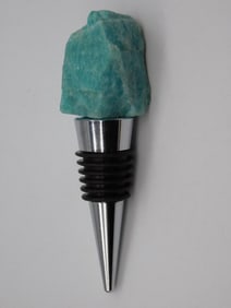AMAZONITE WINE BOTTLE STOPPER ROCK STONE LAPIDARY SPECIMEN
