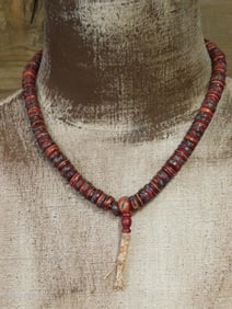 AFRICAN TRADE BEADS ROCK STONE LAPIDARY SPECIMEN