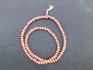 AFRICAN TRADE BEAD NECKLACE ROCK STONE LAPIDARY SPECIMEN