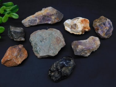MIXED ROUGH LOT ROCK STONE LAPIDARY SPECIMEN