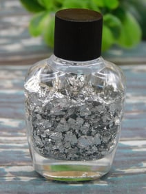 SILVER FLAKES IN BOTTLE ROCK STONE LAPIDARY SPECIMEN