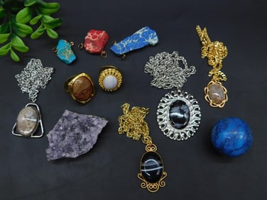 MIXED LOT ROCK STONE LAPIDARY SPECIMEN