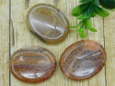 FIRE AGATE WORRY STONES ROCK STONE LAPIDARY SPECIMEN