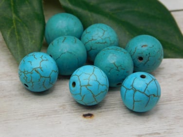 TURQUENITE BEADS ROCK STONE LAPIDARY SPECIMEN