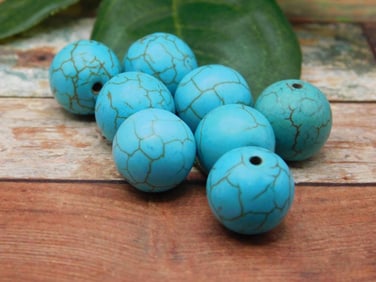 TURQUENITE BEADS ROCK STONE LAPIDARY SPECIMEN