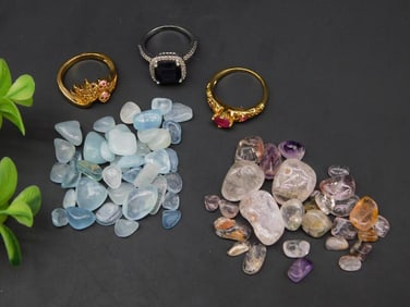 MIXED LOT ROCK STONE LAPIDARY SPECIMEN