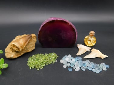 MIXED LOT ROCK STONE LAPIDARY SPECIMEN