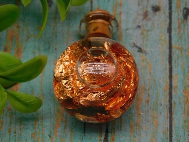 COPPER FLAKES IN BOTTLE ROCK STONE LAPIDARY SPECIMEN